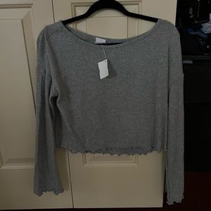 Grey crop top